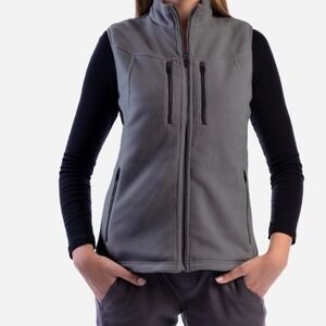 Scottevest Vest Fireside Fleece Tech Women  S Gray Multi Pocket Travel SV-FFW